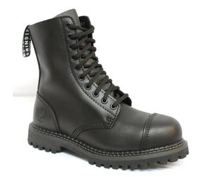 Grinders Stag CS Black Unisex Safety Steel Toe Cap Military Punk Boots Leather - Size UK 8