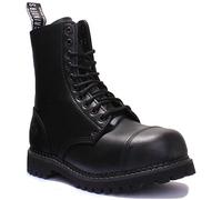 Grinders Stag CS Steel Toe 10 Eyelet Lace up Boot Black Size: 12 M US