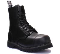 Grinders Stag CS Unisex Steel Toe Leather Unisex Boots In Black Size UK 3 - 12