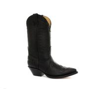 Grinders Unisex Black Leather Cowboy Boots-Arizona HI - Size EU 42