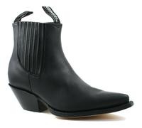 Grinders Unisex Black Western Chelsea Boots- Mustang Leather - Size EU 42