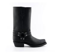 Grinders Unisex Black Western High Leather Boots- Renegade Hi - Size EU 44