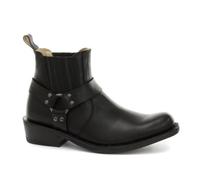 Grinders Unisex Black Western Leather Boots-Renegade Lo - Size EU 37