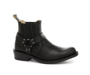 Grinders Unisex Black Western Leather Boots-Renegade Lo - Size EU 45