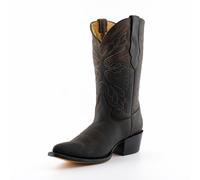 Grinders Women Dallas Brown Real Leather Boot Cowboy Western Mid Calf Toe Boots