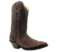 Grinders Womens Arizona Brown Real Premium Ridding Leather Boot Cowboy Western Pointed Toe Boots Fashion Stylish Hand Crafted Shoes (5 UK / 38 EU)