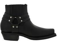 Grinders Womens Renegade Lo Black Real Leather Boot Cowboy Ridding Casual Stylish Western Biker Ankle Boots (4 UK / 37 EU)