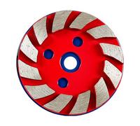 Grinding Disc & Angle Grinder Accessories for Concrete, Cement Work - 7 pcs Set with Alloy Steel, Aluminum Abrasive Wheels for Masonry, Surface Prep- Red