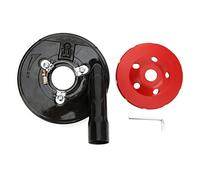 Grinding Dust Shroud Cover Durable Polycarbon PC Angle Grinder Accessories Dust Proof Protective Cover for 125mm 150mm Angle Grinders with Adjustable Bracket and Soft Brush