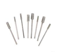 Grinding Head Set, 8Pcs 2.35mm Shank Emery Cutting Polishing Bit Jade Stone Carving Rotary Tool for Dremel Engraving Jewellery