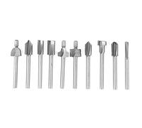 Grinding Milling Cutter Woodworking Electric Trimming Machine Accessories 10Pcs - Durable High Strength, Professional Carving Tools for Slotting and Engraving