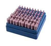 Grinding Polishing Head - 100 Pieces 3mm Abrasive Shank Grindstone for Polishing Grinding Accessory Buffing Accessory Set for Rotary Tools
