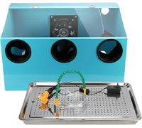 Grinding Polishing Machine with Dust Box, LED Light, Water Circulation, 2800rpm Fan Speed, 99.5% Dust Removal for Jewelry and Jade