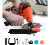 Grinding Rock Polishing Drum Machine, Tumbler Vibrating Polishing Machine, Dustproof, Six-speed Adjustable, One-hand Grip, U-shaped/side Grip, All-aluminum Head Shell,A