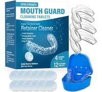 Grinding Splint for Night, Teeth Splint Grinding, Mouth Guard for Cleaning Teeth at Night, Reusable Night Watcher, Night Guard for Teeth, 4 Pack