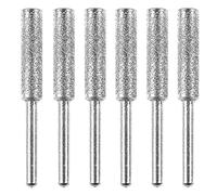 Grinding Stone File, 12PCS Drill Accessory, 4mm Diamond Burr Titanium Plated Diamond Chainsaw Sharpener Burr Grinding Stone File for Precise Quick Easy Sharpening of Chain Saw Blade