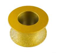 Grinding Wheel 74 x 20mm Dry Vacuum Brazed Profile Disc with Bullnose Edge Abrasive for Surface Treatment on Concrete and Stone Materials (35mm)