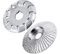 Grinding Wheel Disc 2pcs Angle Grinder Disc Wood Carving Disc Grinding Wheel Plate Carving Abrasive Disc 12 Teeth Polishing Shaping Cutting Wheel