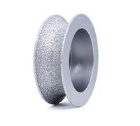 Grinding wheel tools， Vacuum Brazed Full Bullnose Diamond Router Bit Profiling Wheel for Stone & Granite Edge(25mm)