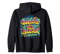 Grindology I Am A True Believer Urban Style Hustle Quote Zip Hoodie