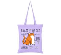 Grindstore Anatomy Of Cat Lilac Tote Bag