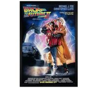 Grindstore Back to the Future 2 One Sheet Maxi Poster - Black Wooden Framed - Framed Poster Print, Wall Decor/Art, Home Gift Idea, For Living Room, Bedroom, Home or Office Display