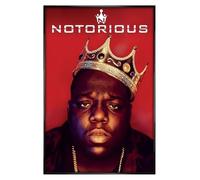 Grindstore Biggie Notorious Crown Maxi Poster - Black Gloss Framed