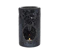 Grindstore Black Crackle Pillar Oil Burner 8x14.5cm
