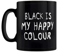 Grindstore Black is My Happy Colour Ceramic Mug
