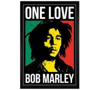Grindstore Black Wooden Framed Bob Marley One Love - Framed Poster Print, Wall Decor/Art, Home Gift Idea, For Living Room, Bedroom, Home or Office Display