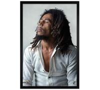 Grindstore Black Wooden Framed Bob Marley (Redemption) Maxi Poster - Framed Poster Print, Wall Decor/Art, Home Gift Idea, For Living Room, Bedroom, Home or Office Display