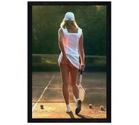 Grindstore Black Wooden Framed Tennis Girl Maxi Poster - Framed Poster Print, Wall Decor/Art, Home Gift Idea, For Living Room, Bedroom, Home or Office Display