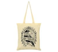 Grindstore Bow To The Raven King Cream Tote Bag