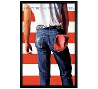 Grindstore Bruce Springsteen Born In The USA Maxi Poster - Black Wooden Framed - Framed Poster Print, Wall Decor/Art, Home Gift Idea, For Living Room, Bedroom, Home or Office Display