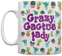 Grindstore Crazy Cactus Lady Mug for Tea or Coffee White