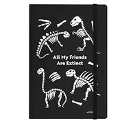 Grindstore Dinosaur All My Friends Are Extinct A5 Hard Cover Notebook Black 14x21cm