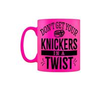 Grindstore Don't Get Your Knickers in A Twist Pink Neon Mug