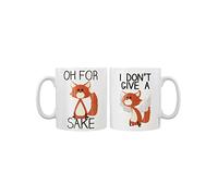 Grindstore Fox Sake White Mug Set - Tea or Coffee