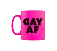 Grindstore Gay AF Pink Neon Ceramic Mug, Rude Gift, Birthday Present, Funny Gift, Drinkware, Present for Him or Her