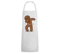 Grindstore Gingerbread Man Dab Funny Baking Apron White