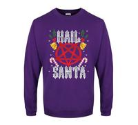 Grindstore Hail Santa Purple Christmas Jumper