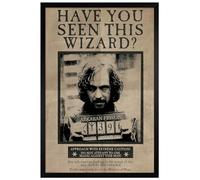 Grindstore Harry Potter Black Wooden Framed Wanted Sirius Black Maxi Poster 61x91.5cm