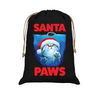 Grindstore Horror Cats Santa Paws Black Hessian Santa Sack