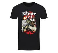 Grindstore Horror Cats The Karate Cat Men's Black T-Shirt
