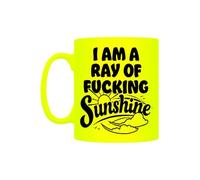 Grindstore I Am A Ray of F*cking Sunshine Yellow Neon Mug