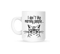 Grindstore I Don't Like Morning People Mug for Tea or Coffee White | Tea or Coffee, Ceramic, Glazed