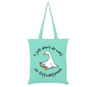 Grindstore I Just Don't Do Well In Situations Mint Green Tote Bag