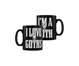 Grindstore I Love Goths & I Am A Goth Mugs Set of 2 Black