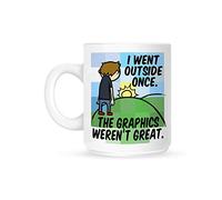 Grindstore I Went Outside Once The Graphics Weren't Great Mug for Tea or Coffee White