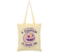 Grindstore If You Were A Pumpkin I'd Choose You Cream Tote Bag